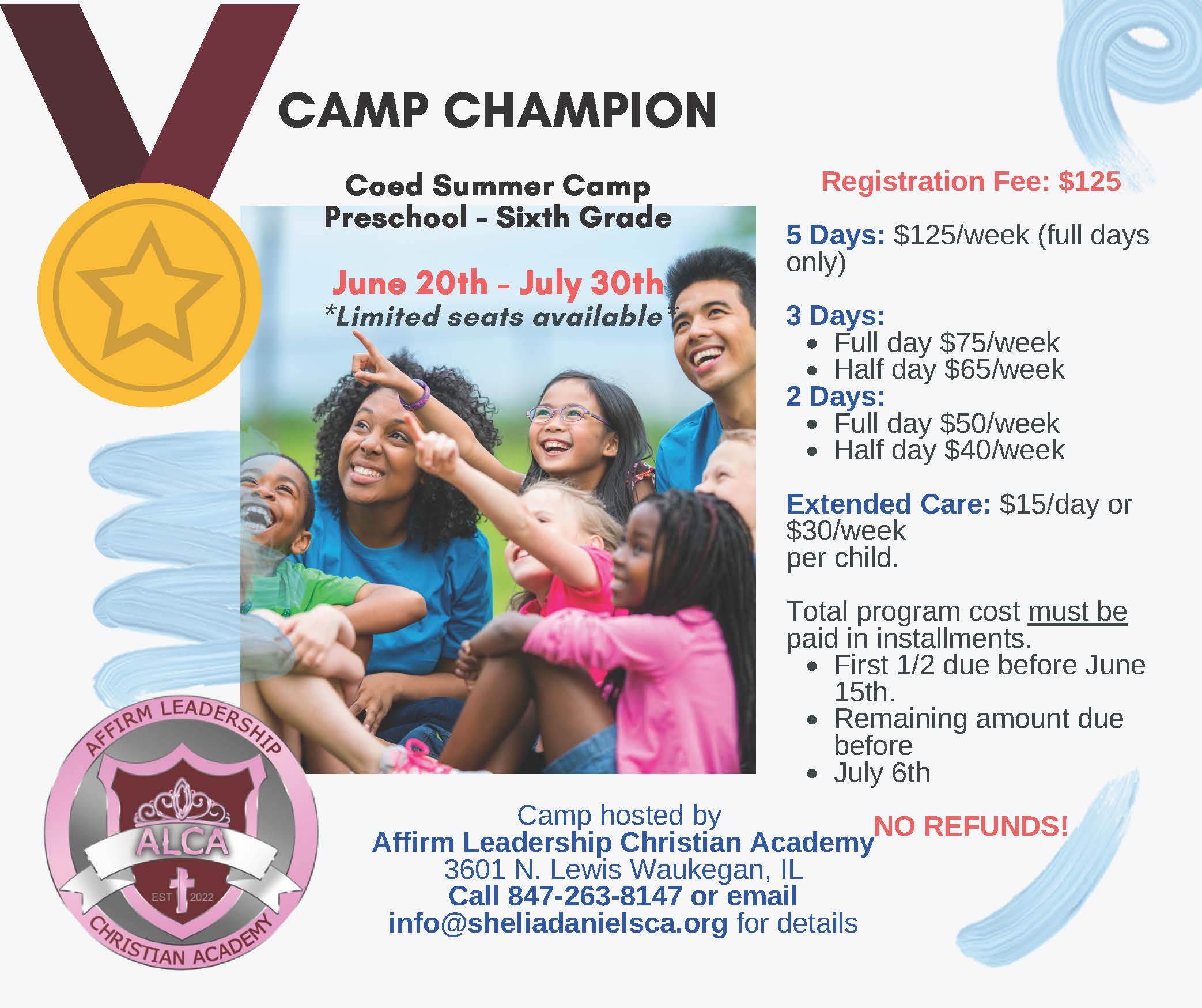 Coed Summer Camp – Preschool – Sixth Grade
